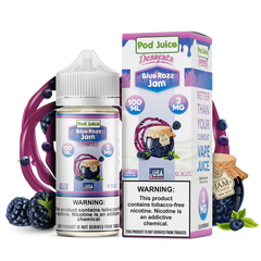 POD JUICE – BLUE RAZZ JAM – 100ML (3MG-6MG-12MG-18MG)