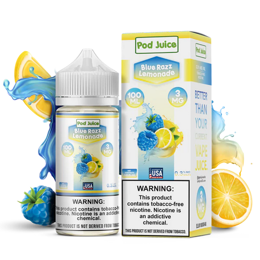 POD JUICE – BLUE RAZZ LEMONADE – 100ML (3MG-6MG-12MG-18MG)