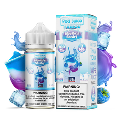 POD JUICE – BLUE RAZZ SLUSHY FREEZE – 100ML (3MG-6MG-12MG-18MG)