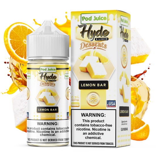 POD JUICE X HYDE – LEMON BAR – 100ML (3MG-6MG-12MG-18MG)