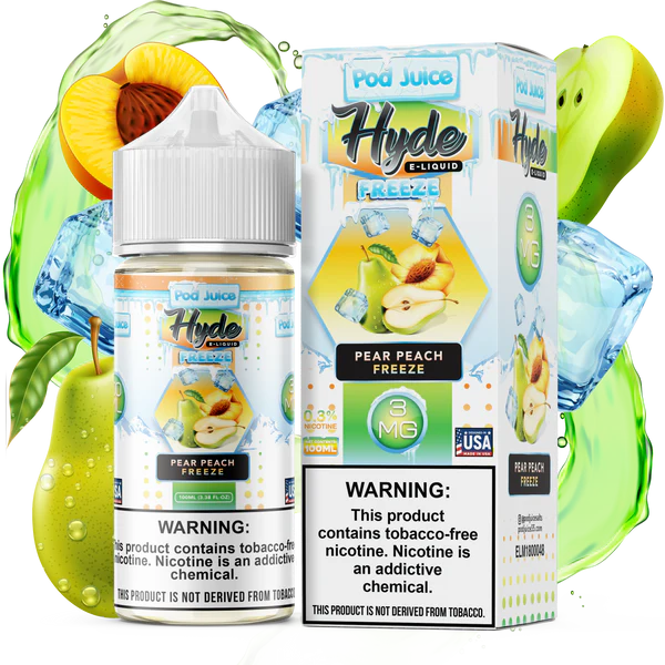 POD JUICE X HYDE – PEAR PEACH FREEZE – 100ML (3MG-6MG-12MG-18MG)