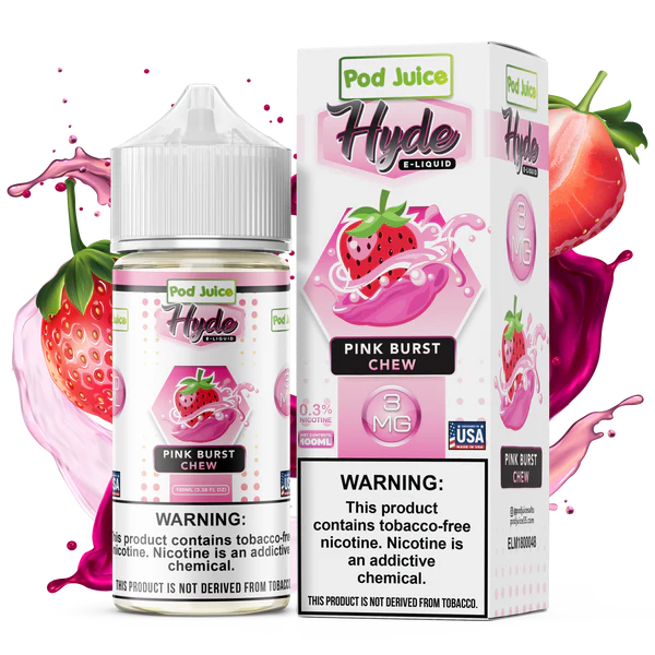 POD JUICE X HYDE – PINK BURST CHEW – 100ML (3MG-6MG-12MG-18MG)