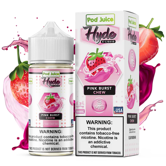 POD JUICE X HYDE – PINK BURST CHEW – 100ML (3MG-6MG-12MG-18MG)