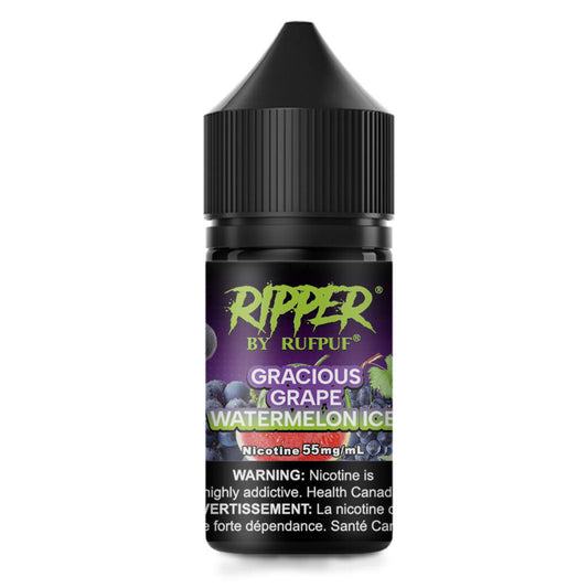 RUFPUF RIPPER NIC SALT – GRACIOUS GRAPE WATERMELON ICE – 30ML (20MG-35MG-55MG)