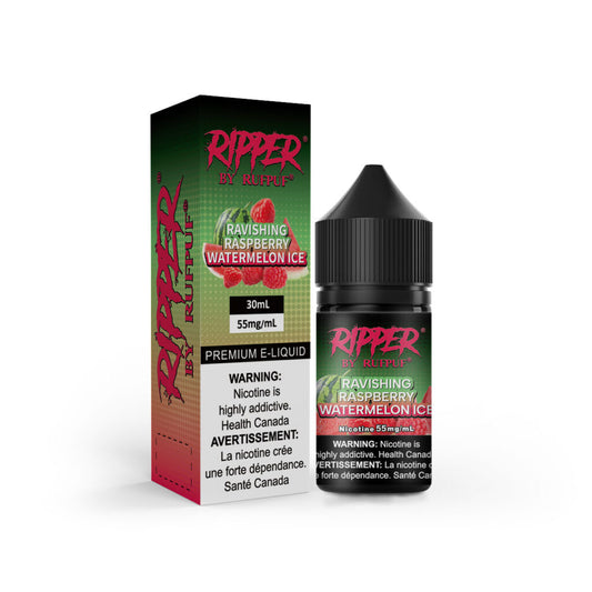 RUFPUF RIPPER NIC SALT – RAVISHING RASPBERRY WATERMELON ICE – 30ML (20MG-35MG-55MG)