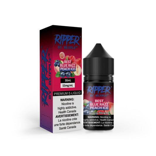 RUFPUF RIPPER NIC SALT – BEST BLUE RAZZ PEACH ICE – 30ML (20MG-35MG-55MG)