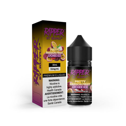 RUFPUF RIPPER NIC SALT – PRETTY PASSION FRUIT LYCHEE ICE – 30ML (20MG-35MG-55MG)