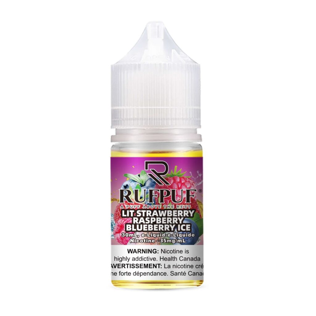 Rufpuf Nicotine Salt Lit Strawberry Raspberry Blueberry Ice in Karachi Pakistan