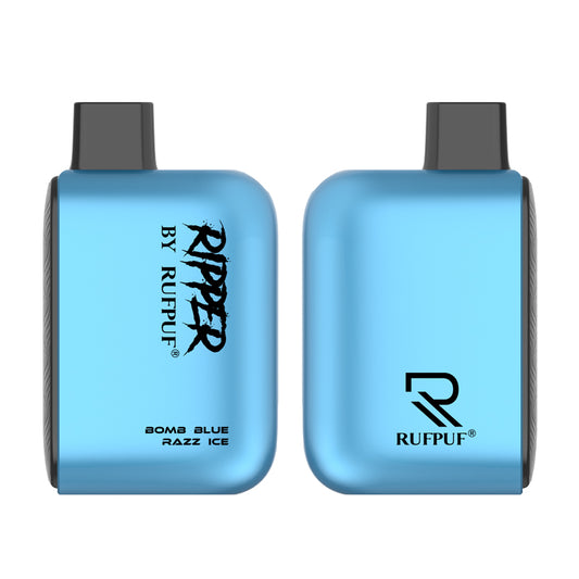 RUFPUF RIPPER DISPOSABLE – BOMB BLUE RAZZ ICE – 6000 PUFFS (50MG)