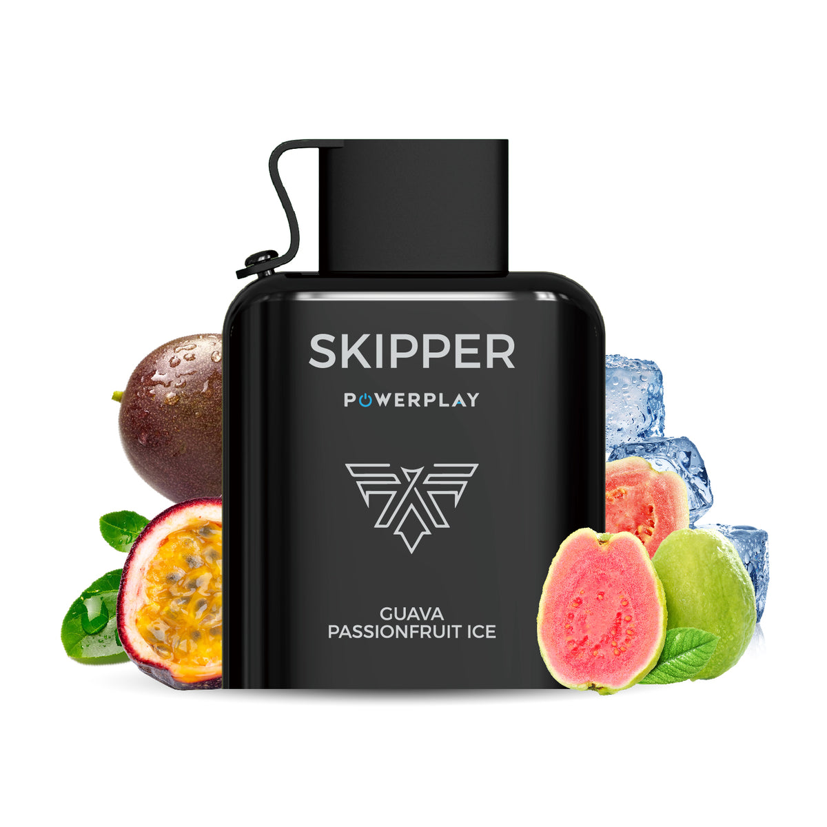 SKIPPER POWERPLAY ICETRONIC PREFILLED POD - GUAVA PASSIONFRUIT ICE - 50MG (16000 PUFFS)
