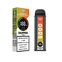 SKIPPER TURBO DISPOSABLE VAPE – WATERMELON STRAWBERRY KIWI ICE 50MG (10000PUFFS)