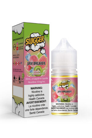 SLUGGER JAW BREAKER SERIES NIC SALT – GUAVA PEACH KIWI ICE – 30ML (20MG-35MG-50MG)