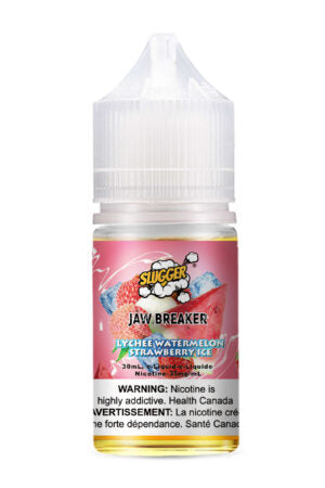 SLUGGER JAW BREAKER SERIES NIC SALT – LYCHEE WATERMELON STRAWBERRY ICE – 30ML (20MG-35MG-50MG) - Buy Online Vape On Best Prices From Pakistan Vape Shop | De Vapors Area