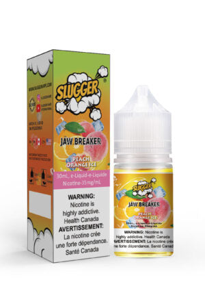 SLUGGER JAW BREAKER SERIES NIC SALT – PEACH ORANGE ICE – 30ML (20MG-35MG-50MG) - Buy Online Vape On Best Prices From Pakistan Vape Shop | De Vapors Area