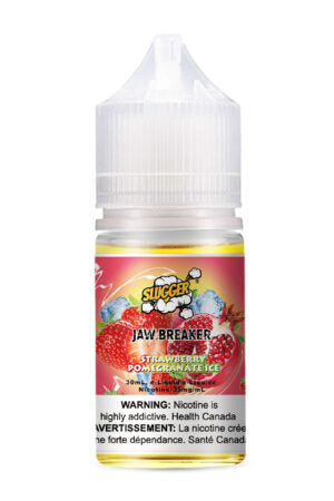 SLUGGER JAW BREAKER SERIES NIC SALT – STRAWBERRY POMEGRANATE ICE – 30ML (20MG-35MG-50MG) - Buy Online Vape On Best Prices From Pakistan Vape Shop | De Vapors Area