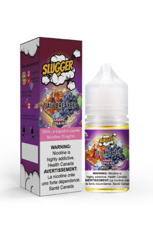 SLUGGER JAW BREAKER SERIES NIC SALT – GRAPE COLA ICE – 30ML (20MG-35MG-50MG)