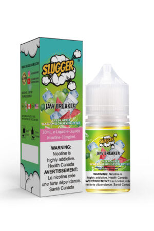 SLUGGER JAW BREAKER SERIES NIC SALT – GREEN APPLE WATERMELON SEVEN UP ICE – 30ML (20MG-35MG-50MG)