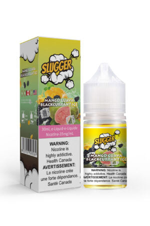 SLUGGER NIC SALT – MANGO GUAVA BLACKCURRANT ICE – 30ML (20MG-35MG-50MG) - Buy Online Vape On Best Prices From Pakistan Vape Shop | De Vapors Area