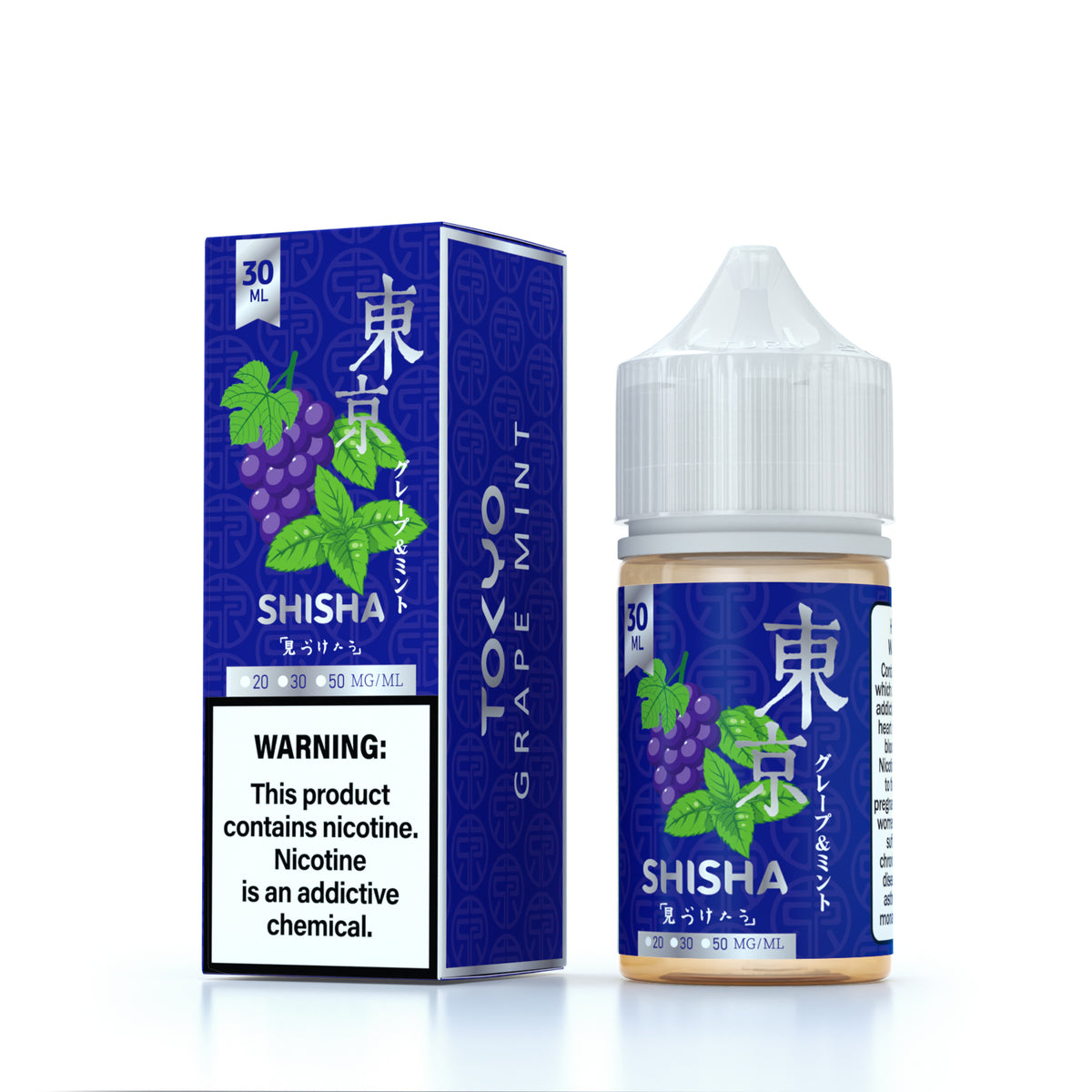 TOKYO SILVER SHISHA SERIES NIC SALT – GRAPE MINT – 30ML (20MG-30MG-50MG) - Buy Online Vape On Best Prices From Pakistan Vape Shop | De Vapors Area