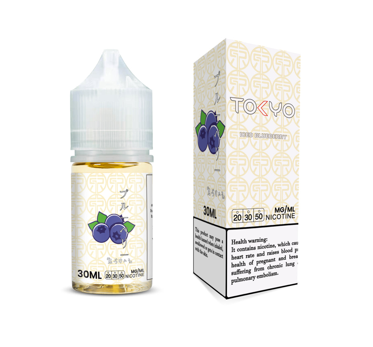 TOKYO E-LIQUIDS NIC SALT- ICED BLUEBERRY – 30ML (20MG-30MG-50MG) - Buy Online Vape On Best Prices From Pakistan Vape Shop | De Vapors Area