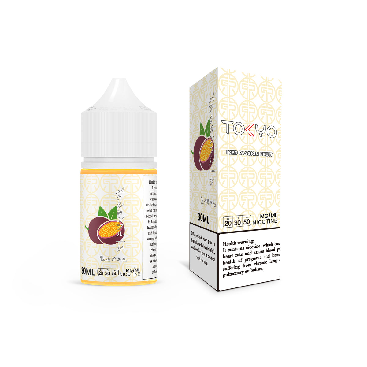 TOKYO E-LIQUIDS NIC SALT – ICED PASSION FRUIT – 30ML (20MG-30MG-50MG) - Buy Online Vape On Best Prices From Pakistan Vape Shop | De Vapors Area