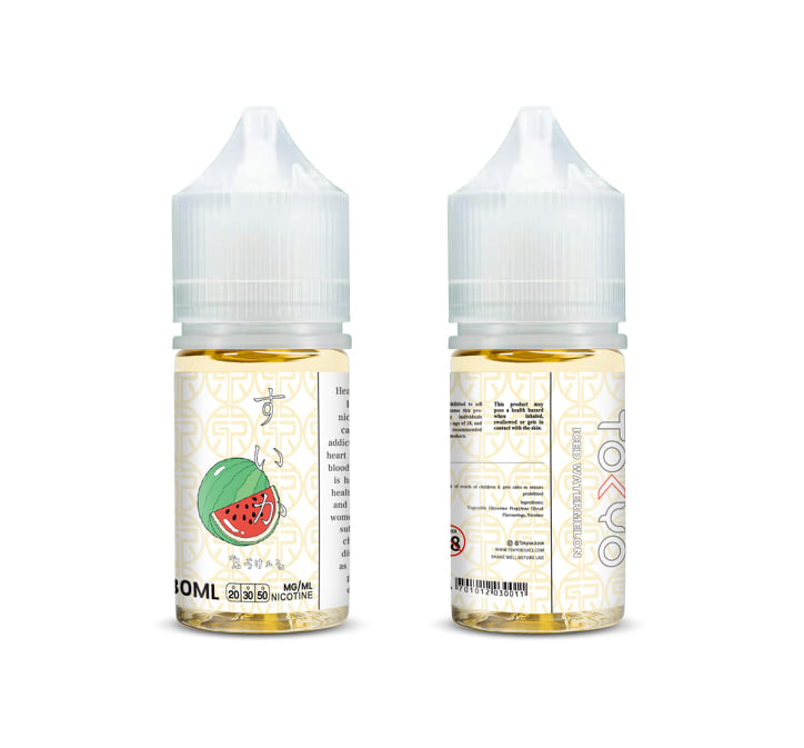 TOKYO E-LIQUIDS NIC SALT – ICED WATERMELON – 30ML (30MG-50MG) - Buy Online Vape On Best Prices From Pakistan Vape Shop | De Vapors Area