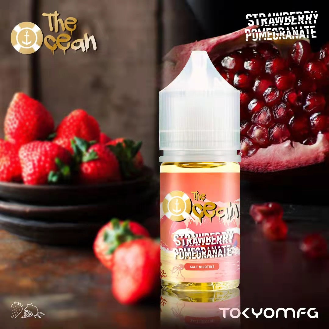 TOKYO THE OCEAN SERIES NIC SALT – ICED STRAWBERRY POMEGRANATE – 30ML (35MG-50MG) - Buy Online Vape On Best Prices From Pakistan Vape Shop | De Vapors Area