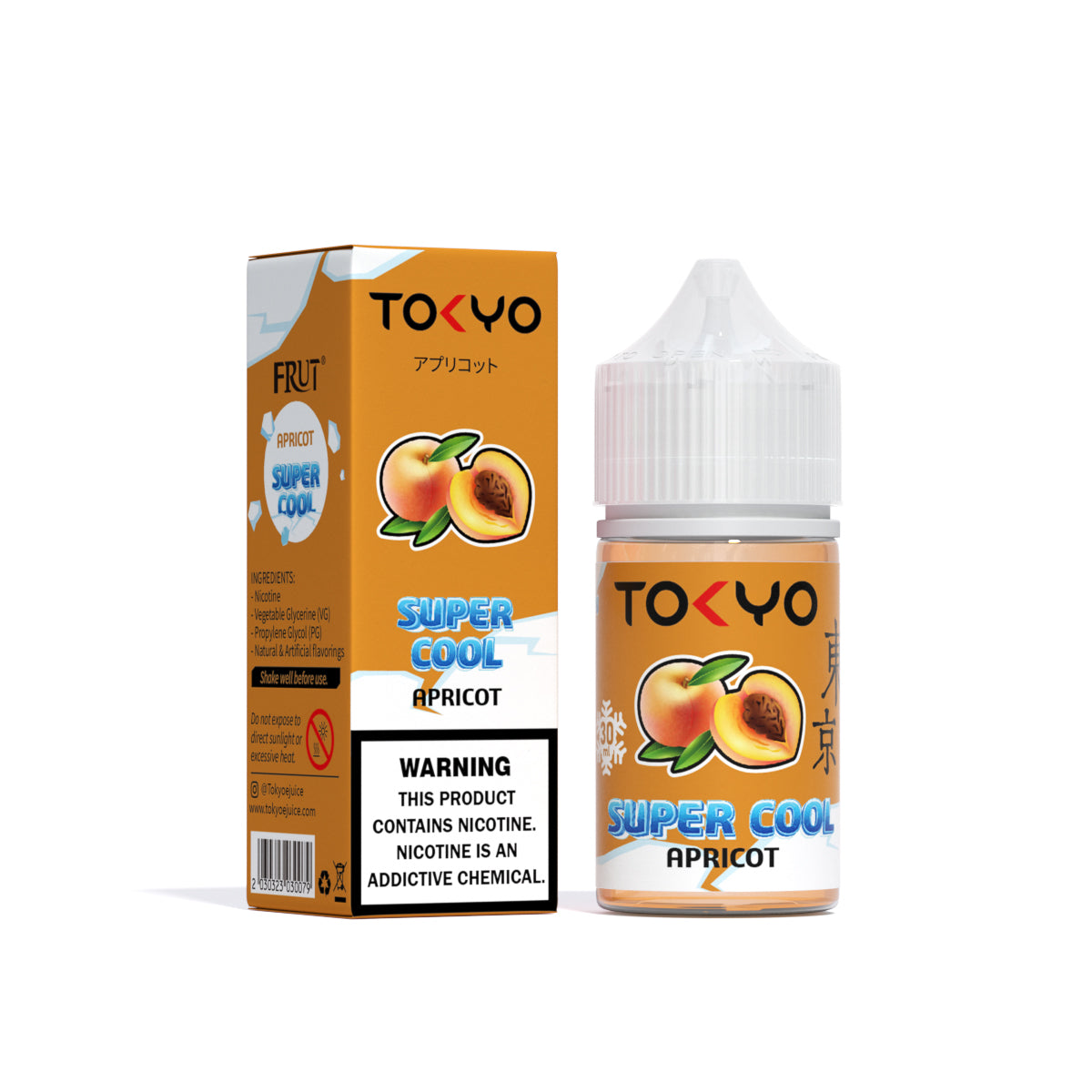 TOKYO SUPER COOL NIC SALT SERIES – APRICOT ICED – 30ML (35MG-50MG) - Buy Online Vape On Best Prices From Pakistan Vape Shop | De Vapors Area