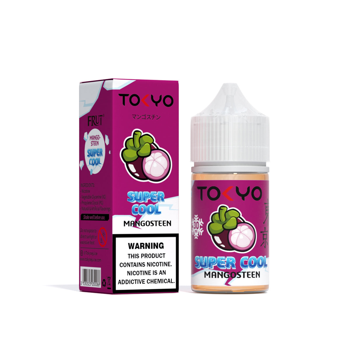 TOKYO SUPER COOL NIC SALT SERIES – MANGOSTEEN ICED – 30ML (35MG-50MG) - Buy Online Vape On Best Prices From Pakistan Vape Shop | De Vapors Area