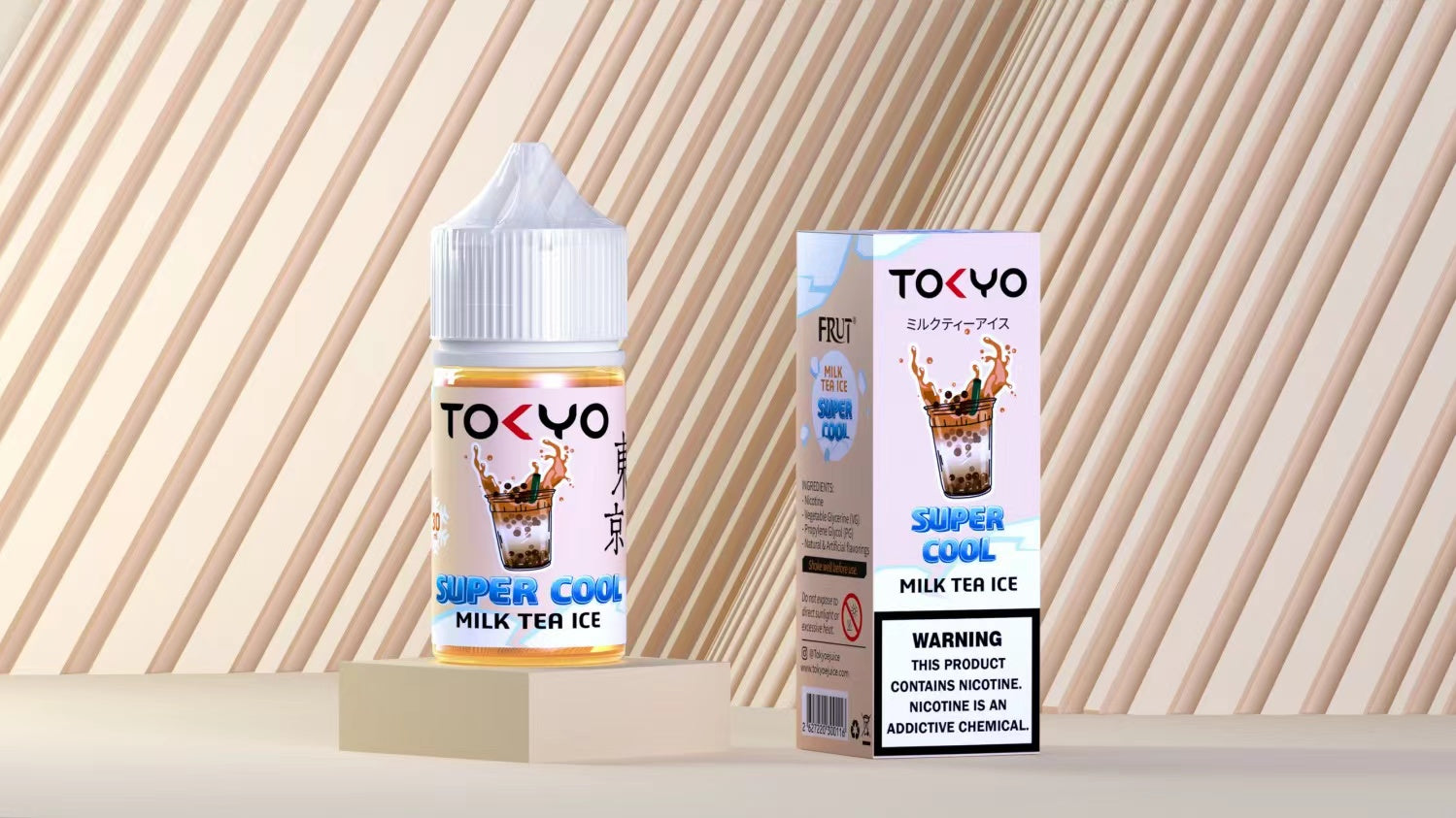 TOKYO SUPER COOL NIC SALT SERIES – MILK TEA ICED – 30ML (35MG-50MG) - Buy Online Vape On Best Prices From Pakistan Vape Shop | De Vapors Area