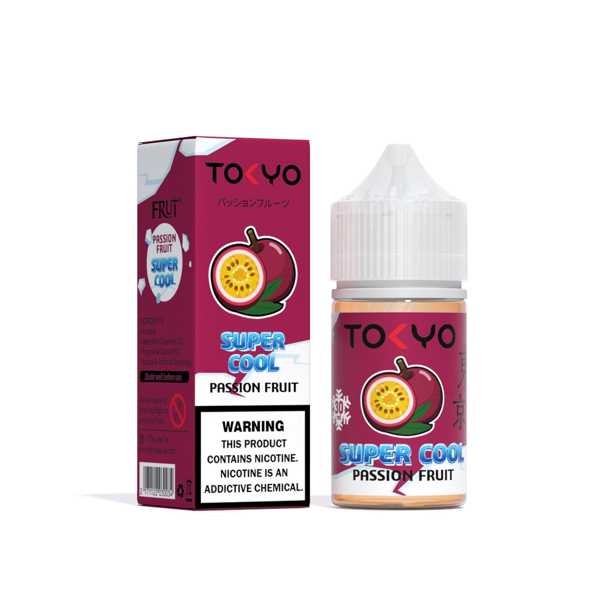 TOKYO SUPER COOL NIC SALT SERIES – PASSION FRUIT ICED – 30ML (35MG-50MG) - Buy Online Vape On Best Prices From Pakistan Vape Shop | De Vapors Area