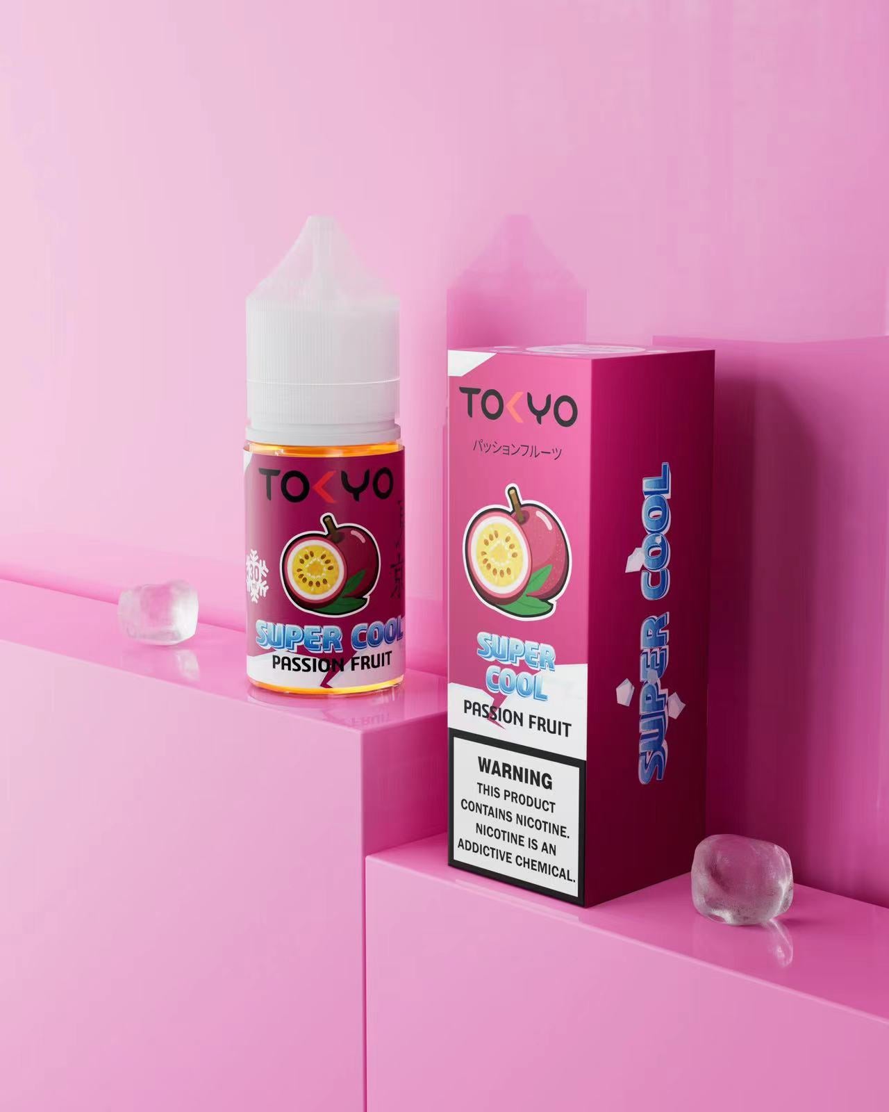 TOKYO SUPER COOL NIC SALT SERIES – PASSION FRUIT ICED – 30ML (35MG-50MG) - Buy Online Vape On Best Prices From Pakistan Vape Shop | De Vapors Area