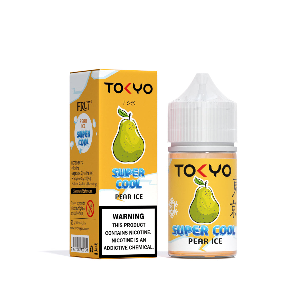 TOKYO SUPER COOL NIC SALT SERIES – PEAR ICED – 30ML (35MG-50MG) - Buy Online Vape On Best Prices From Pakistan Vape Shop | De Vapors Area