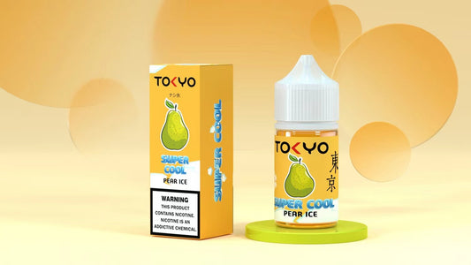 TOKYO SUPER COOL NIC SALT SERIES – PEAR ICED – 30ML (35MG-50MG) - Buy Online Vape On Best Prices From Pakistan Vape Shop | De Vapors Area