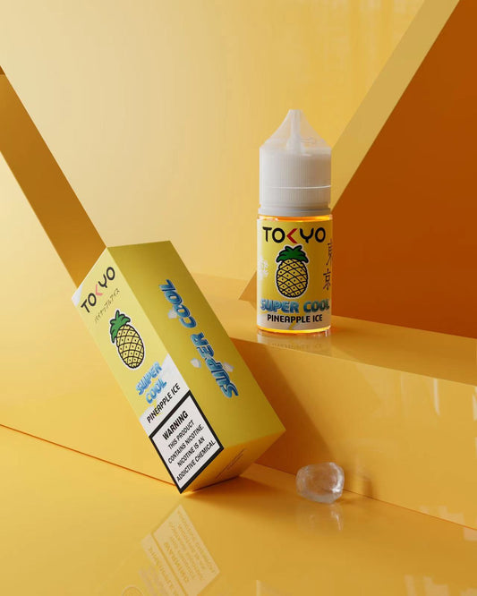 TOKYO SUPER COOL NIC SALT SERIES – PINEAPPLE ICED – 30ML (35MG-50MG) - Buy Online Vape On Best Prices From Pakistan Vape Shop | De Vapors Area