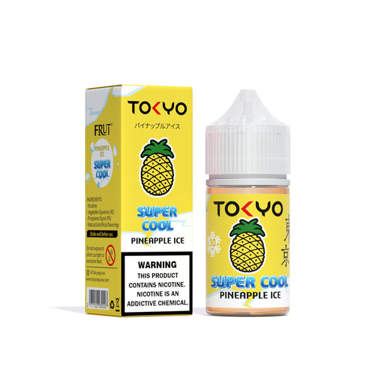 TOKYO SUPER COOL NIC SALT SERIES – PINEAPPLE ICED – 30ML (35MG-50MG) - Buy Online Vape On Best Prices From Pakistan Vape Shop | De Vapors Area