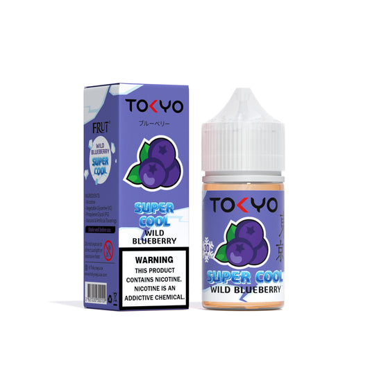 TOKYO SUPER COOL NIC SALT SERIES – WILD BLUEBERRY ICED – 30ML (35MG-50MG) - Buy Online Vape On Best Prices From Pakistan Vape Shop | De Vapors Area