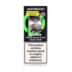 VAPORESSO XROS 3 EMPTY REPLACEMENT PODS – (0.4 OHMS – 0.6 OHMS – 0.7 OHMS – 1.0 OHMS) (2ML/3ML)