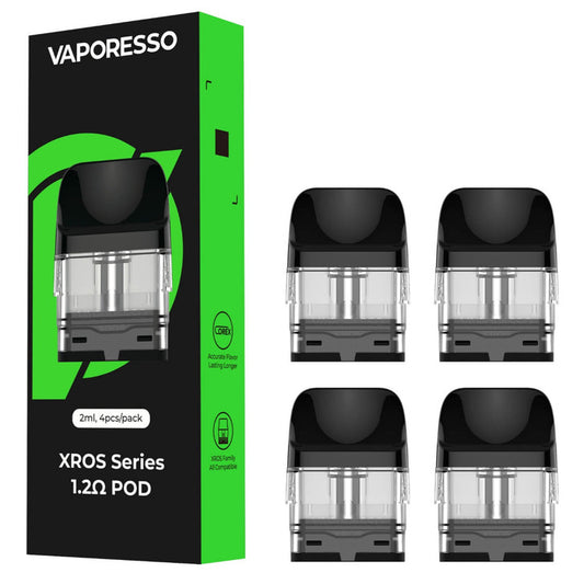 VAPORESSO XROS REPLACEMENT PODS – 0.8 OHMS & 1.2 OHMS (2ML)