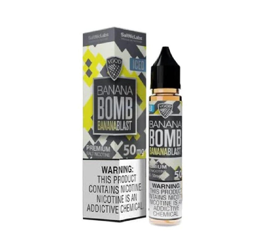 VGOD NIC SALT - ICED BANANA BOMB – 30ML (25MG-50MG) - Buy Online Vape On Best Prices From Pakistan Vape Shop | De Vapors Area