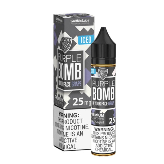 VGOD NIC SALT - ICED PURPLE BOMB  – 30ML (25MG-50MG) - Buy Online Vape On Best Prices From Pakistan Vape Shop | De Vapors Area