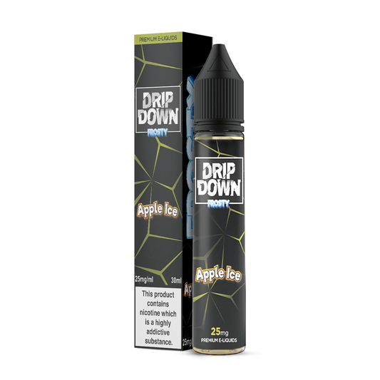 DRIP DOWN FROSTY NIC SALT – APPLE ICE – 30ML (25MG-50MG)